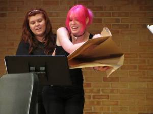 UNCC student performers: Megan Parker and Beth Killion